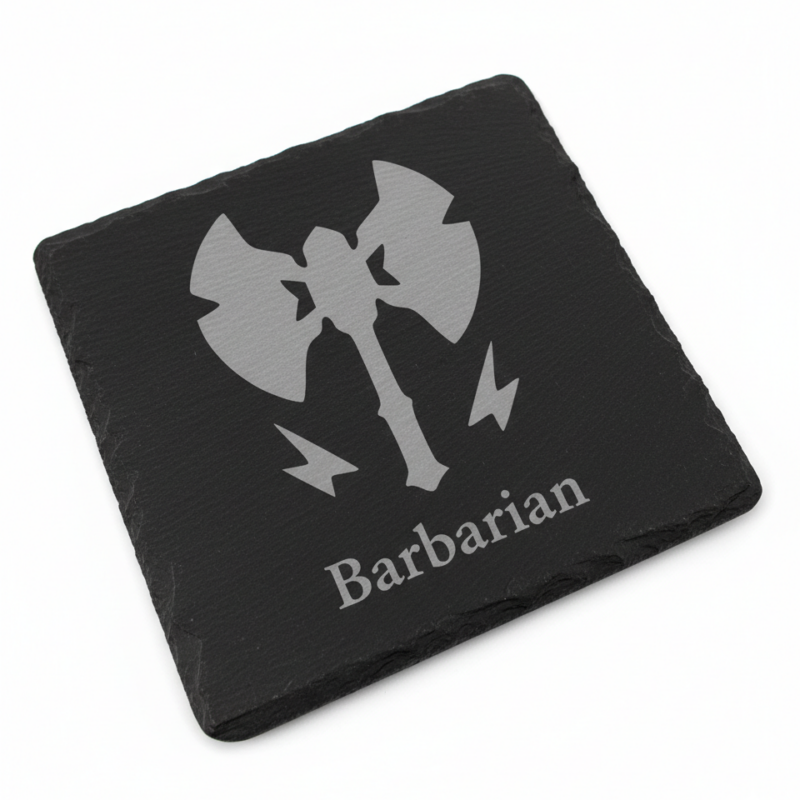 Barbarian D&D Coaster – "Double Axe"