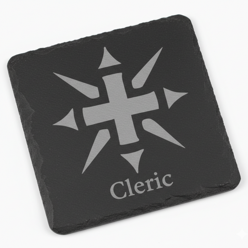 Cleric D&D Coaster – "Winged Cross"