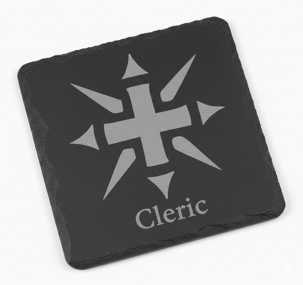 Cleric D&D Coaster – "Winged Cross"
