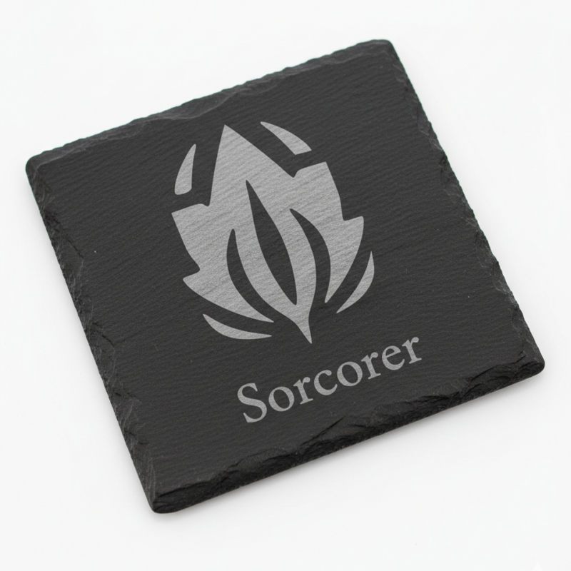 Sorcerer D&D Coaster – "Arcane Flames"