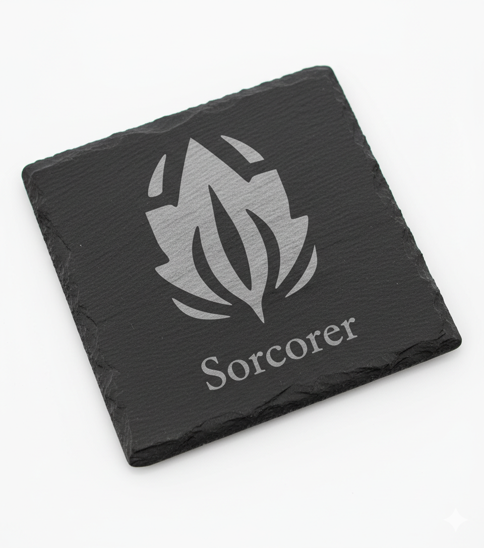 Sorcerer D&D Coaster – "Arcane Flames"
