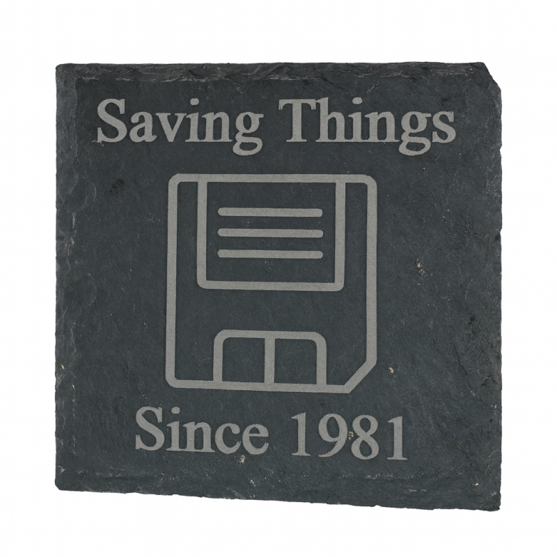 Floppy Disk Coaster – "Saving Things Since 1981"