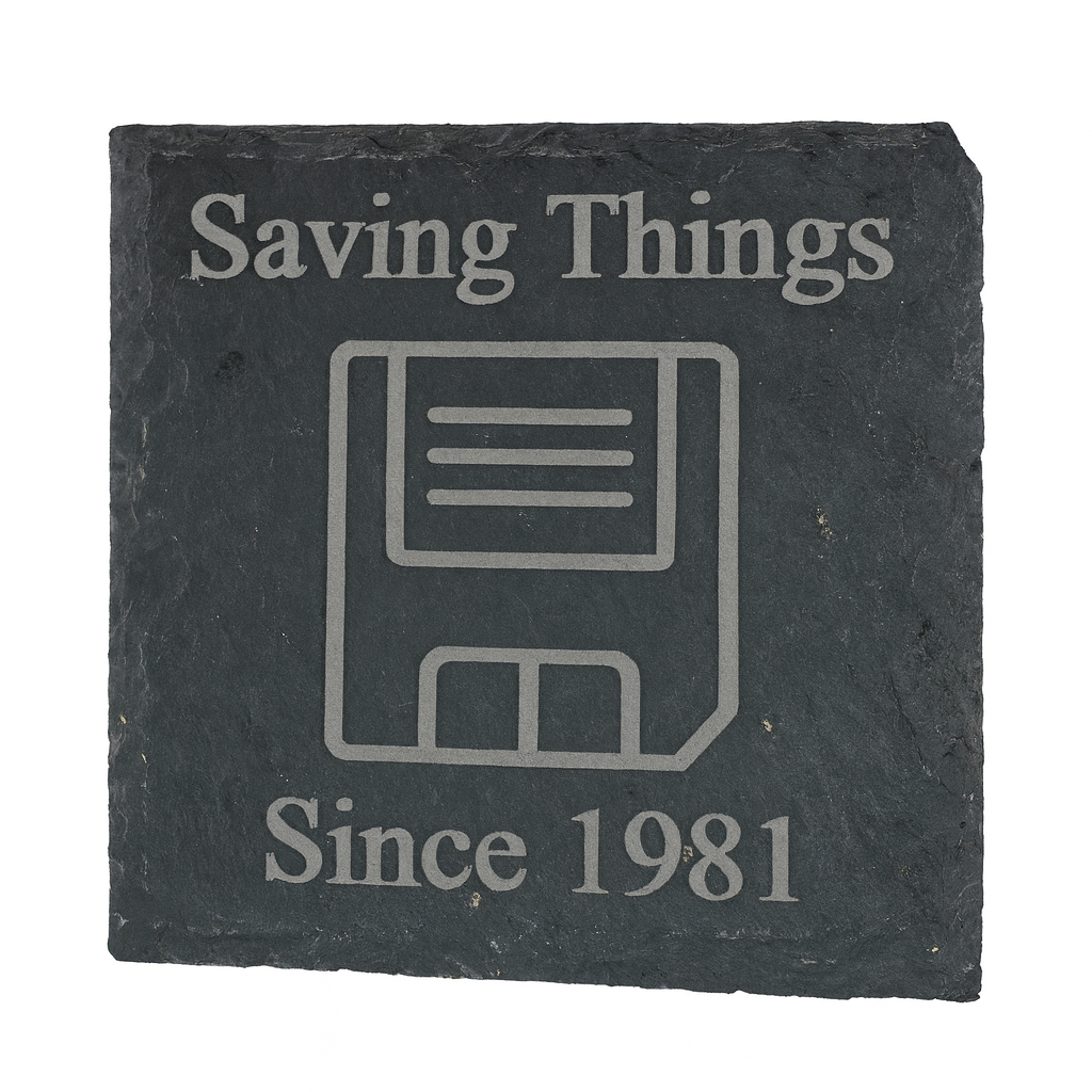 Floppy Disk Coaster – "Saving Things Since 1981"