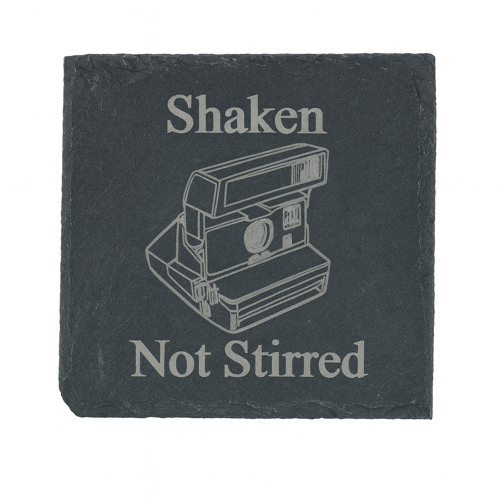 Polaroid Camera Coaster – "Shaken Not Stirred"
