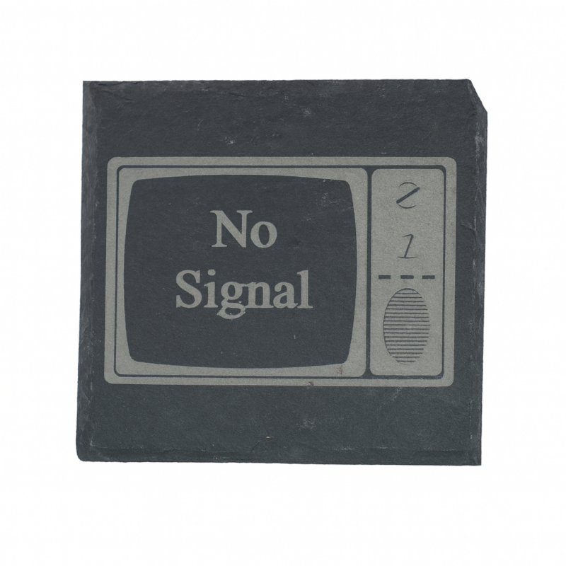 Retro TV Coaster – "No Signal"