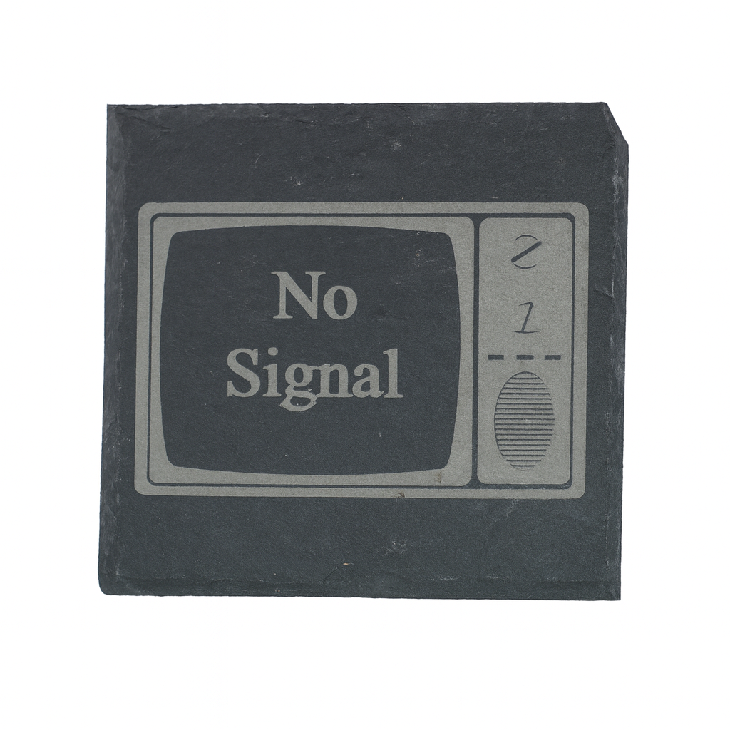 Retro TV Coaster – "No Signal"